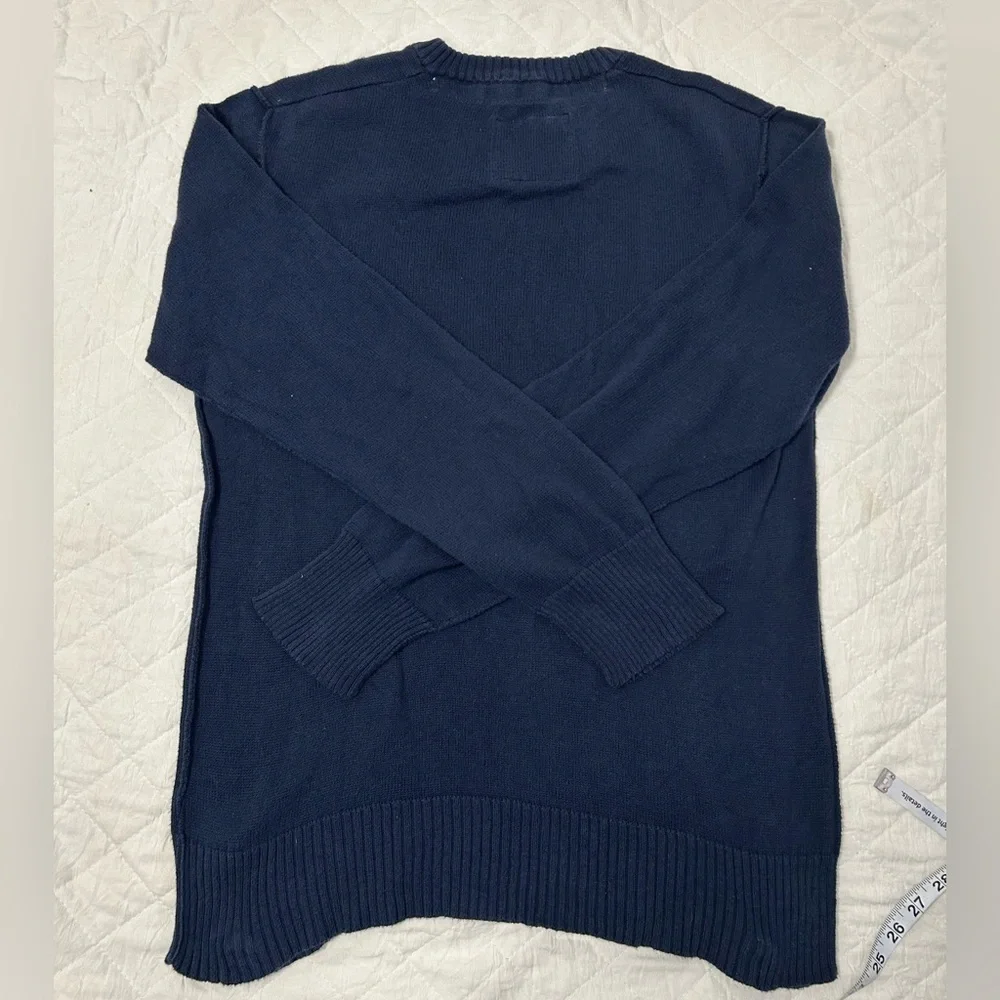 Aeropostale Men's Deep Blue V-Neck Sweater